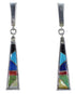 Sterling Silver Multicolor Southwestern Post Dangle Earrings AX49069
